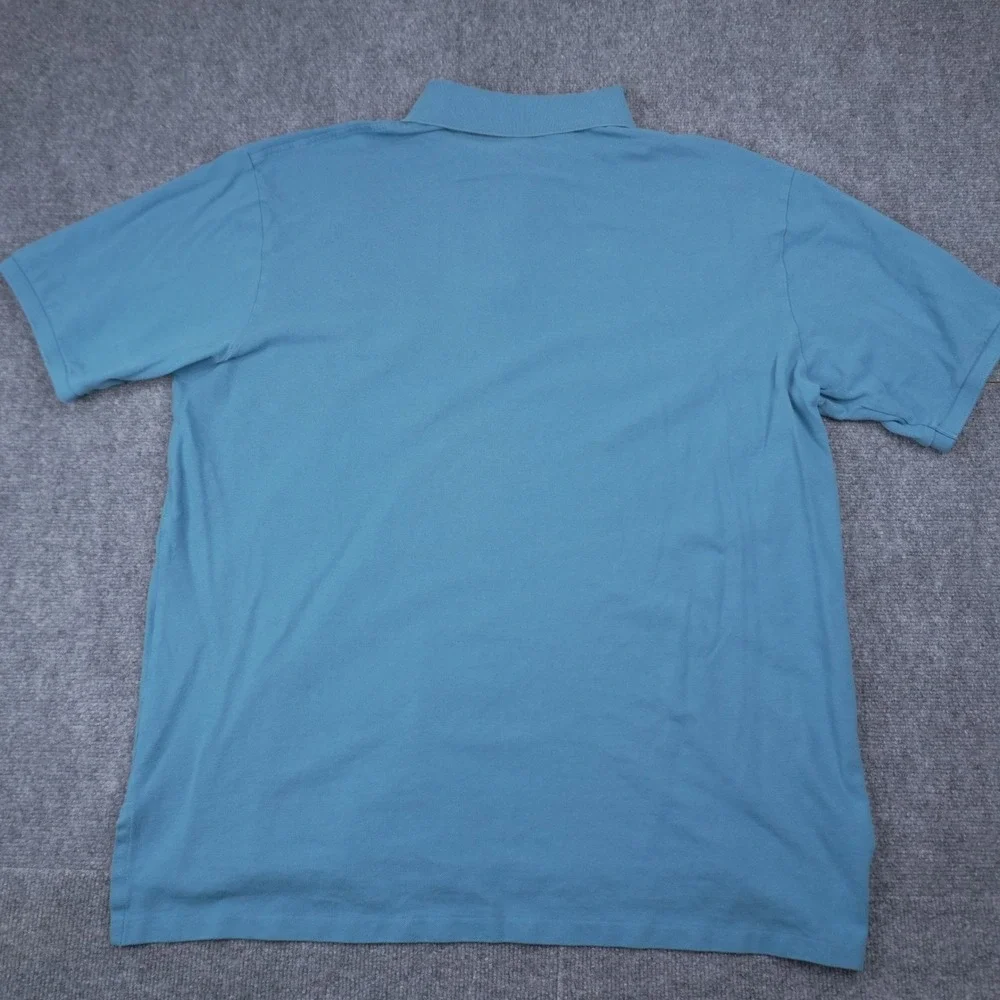 Polo Ralph Lauren Polo Shirt Mens 2XLT Blue Short Sleeve Mesh Cotton Pony Logo